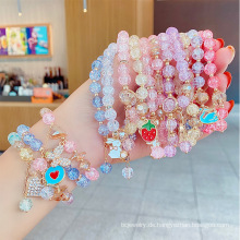 Shangjie Oem Joyas Weihnachtsgeschenk Mode Armband Schmuck für Frauen Kinder Schmetterling Glas Smart Armbänder Mädchen Perlen Armband